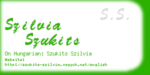 szilvia szukits business card